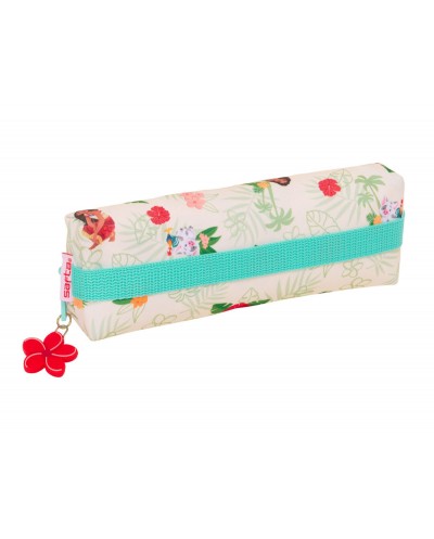 Bolso escolar portatodo safta rectangular con goma elastica 22cm vaiana 70x220x40 mm