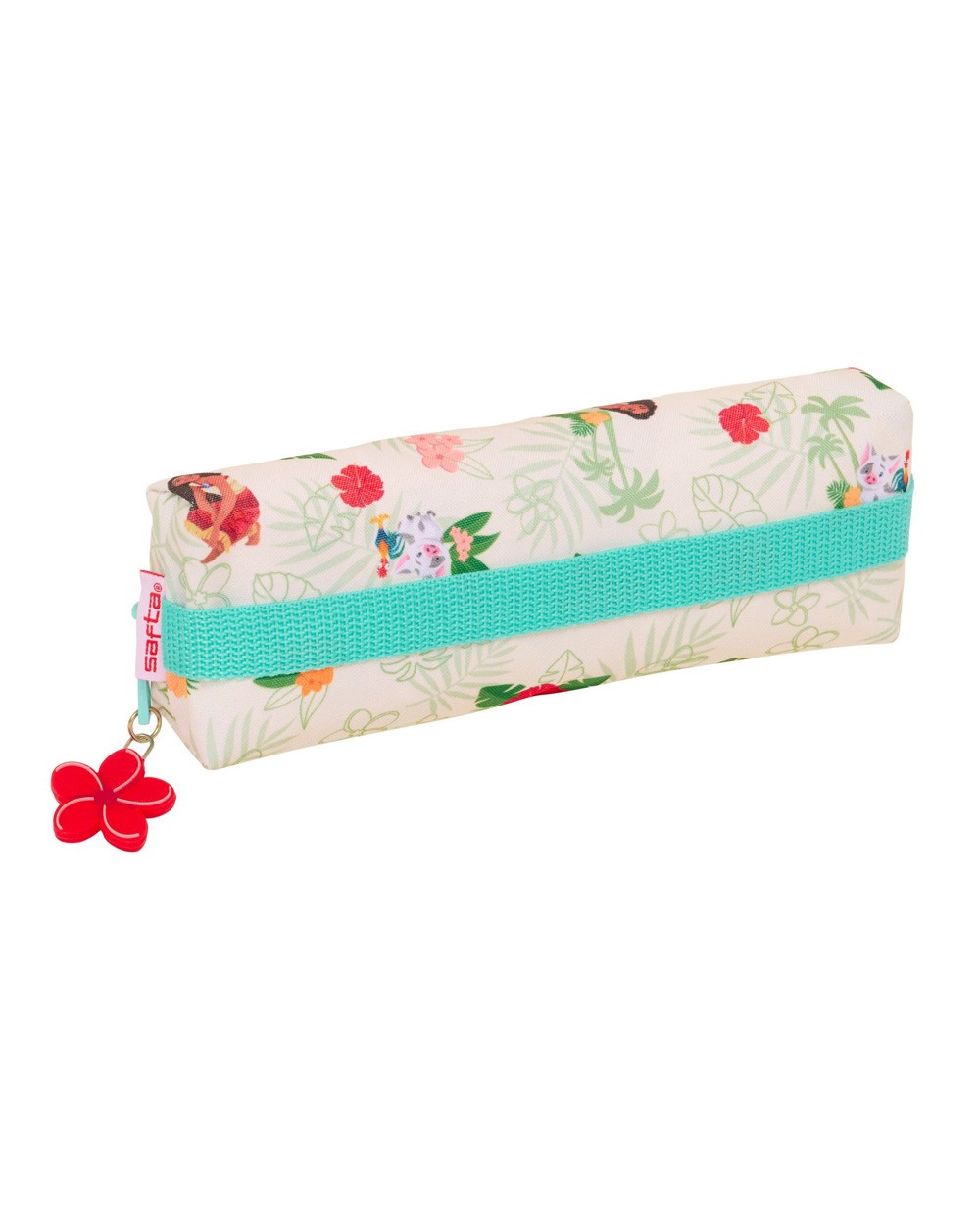Bolso escolar portatodo safta rectangular con goma elastica 22cm vaiana 70x220x40 mm