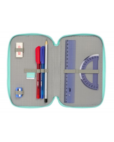 Plumier escolar safta triple 37 piezas vaiana 55x125x195 mm