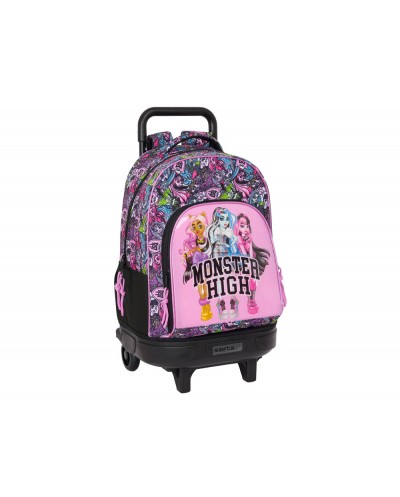Mochila safta grande con ruedas compact extraible monster high 450x330x220 mm