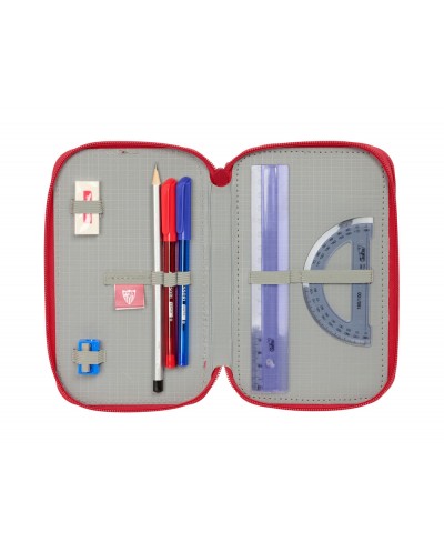 Plumier escolar safta triple 37 piezas resistente al agua sevilla fc 195x125x55 mm