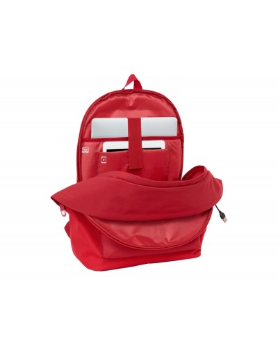 Mochila safta doble para portatil 156 usb resistente agua sevilla fc 440x310x180 mm