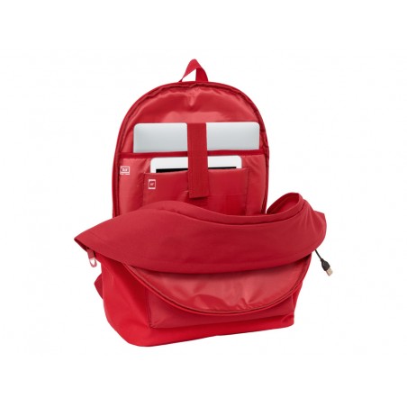 Mochila safta doble para portatil 156 usb resistente agua sevilla fc 440x310x180 mm