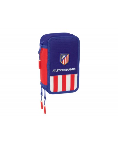 Plumier escolar safta triple 37 piezas atletico de madrid 195x125x55 mm