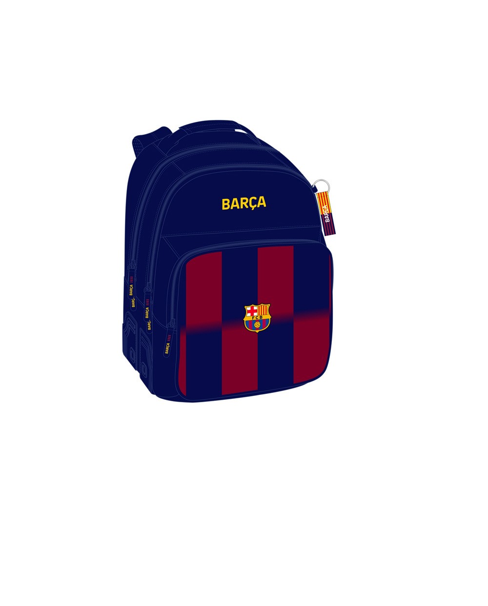 Mochila safta doble con cantoneras adaptable a carro fc barcelona 1 equipacion 25 26 420x320x150 mm
