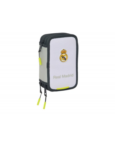 Plumier escolar safta triple 37 piezas real madrid 1 equipacion 25 26 195x125x55 mm