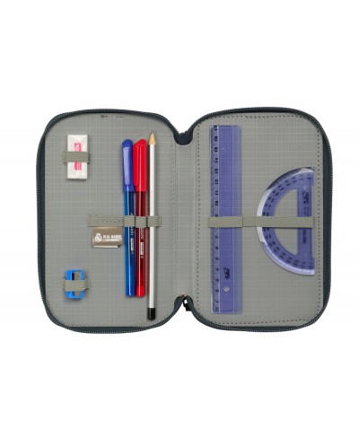 Plumier escolar safta triple 37 piezas real madrid 1 equipacion 25 26 195x125x55 mm