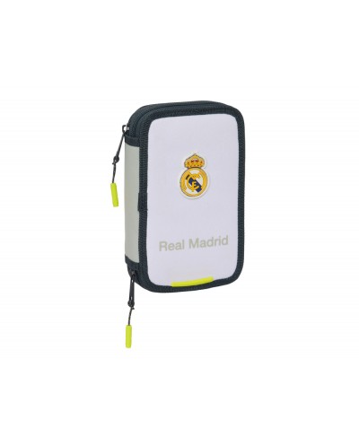 Plumier escolar safta doble pequeno 29 piezas real madrid 1 equipacion 25 26 195x125x40 mm
