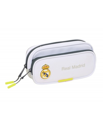 Bolso escolar portatodo safta con bolsillo real madrid 1 equipacion 25 26 105x210x60 mm