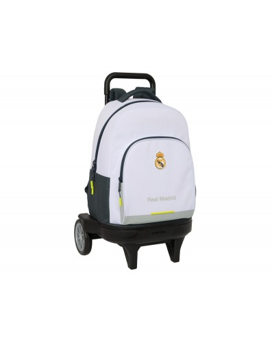 Mochila safta grande con ruedas compact evolution extensible real madrid 1 equipacion 25 26 450x330x220