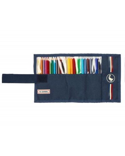 Plumier escolar safta enrollable 27 piezas el ganso eclipse 200x70x70 mm