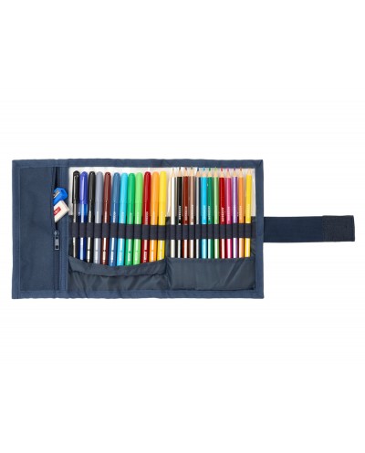 Plumier escolar safta enrollable 27 piezas el ganso eclipse 200x70x70 mm