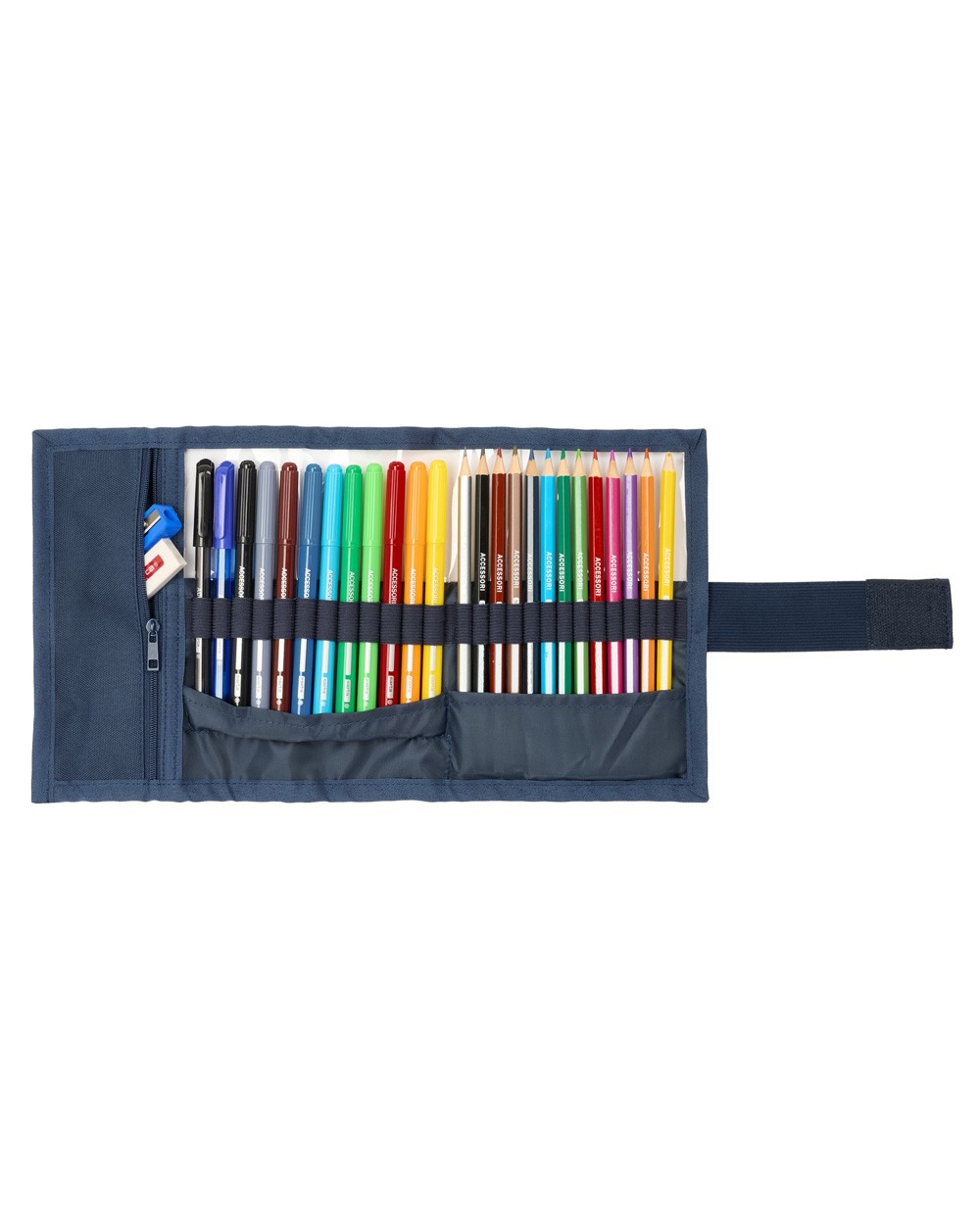 Plumier escolar safta enrollable 27 piezas el ganso eclipse 200x70x70 mm