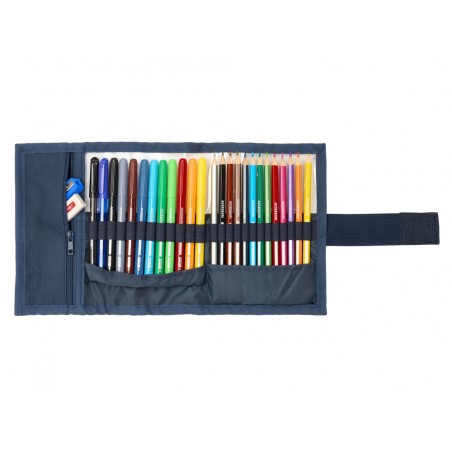 Plumier escolar safta enrollable 27 piezas el ganso eclipse 200x70x70 mm