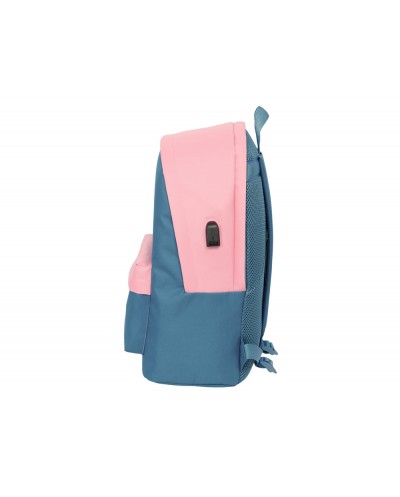 Mochila safta doble para portatil 156 usb el pulpo basics 440x310x180 mm