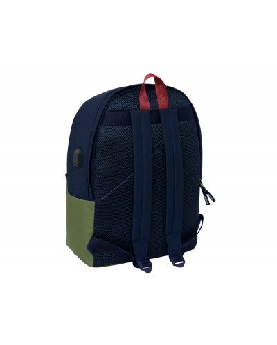 Mochila safta doble para portatil 156 usb el pulpo basics 440x310x180 mm
