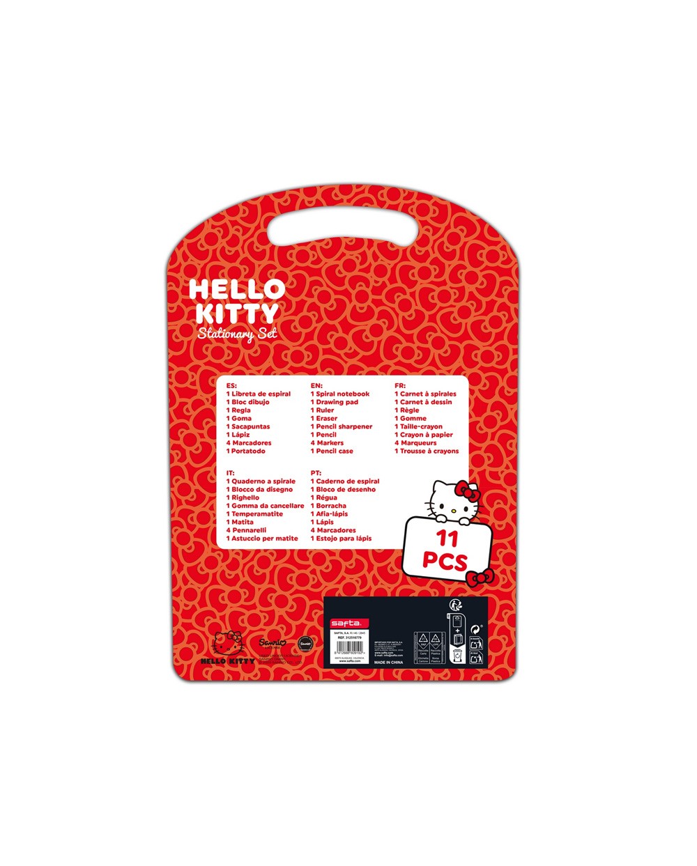 Set escritura safta hello kitty iconic 375x270x30 mm