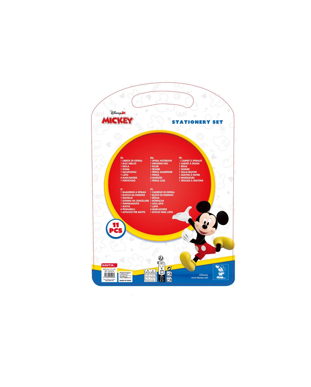 Set escritura safta mickey mouse good day 375x270x30 mm