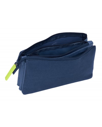 Bolso escolar portatodo safta triple munich blue indigo 120x220x30 mm