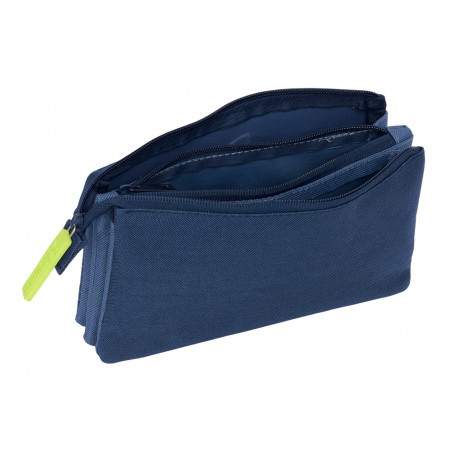 Bolso escolar portatodo safta triple munich blue indigo 120x220x30 mm