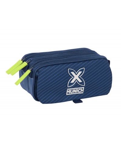 Bolso escolar portatodo safta triple big munich blue indigo 100x215x80 mm