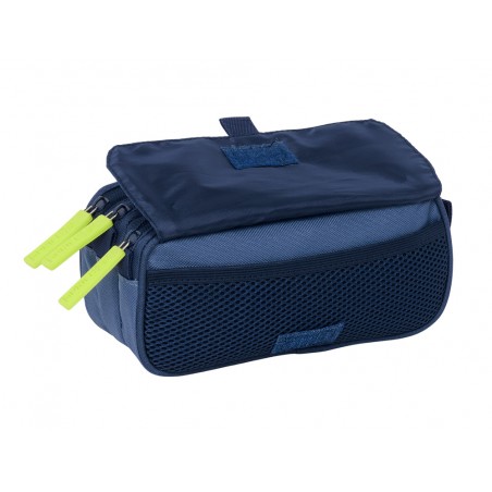 Bolso escolar portatodo safta triple big munich blue indigo 100x215x80 mm
