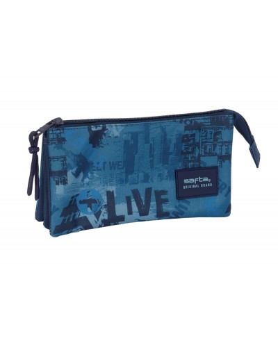 Bolso escolar portatodo safta triple safta new edition 120x220x30 mm