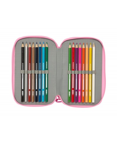 Plumier escolar safta triple 37 piezas blackfit8 smile 195x125x55 mm