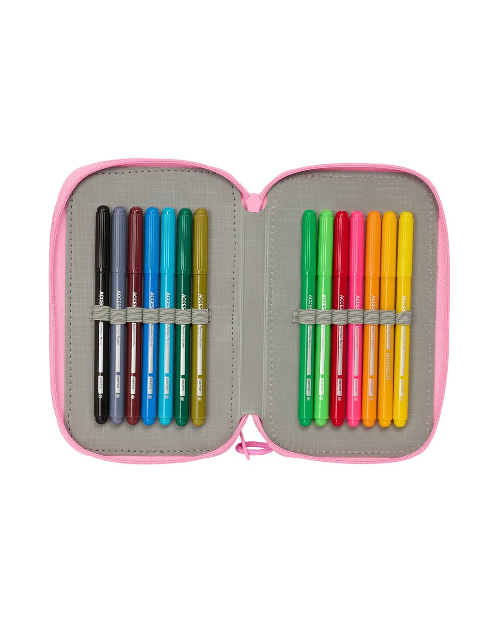 Plumier escolar safta triple 37 piezas blackfit8 smile 195x125x55 mm