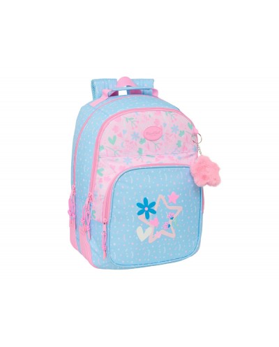 Mochila safta doble con cantoneras adaptable a carro blackfit8 smile 420x320x150 mm