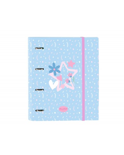 Carpeta safta 4 anillas de 35mm a4 con recambio 100h con goma y 5 separadores blackfit8 smile