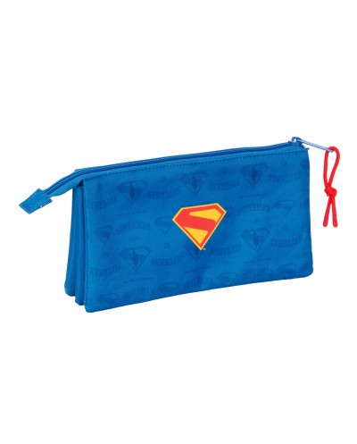 Bolso escolar portatodo safta triple superman 120x220x30 mm