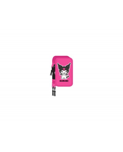 Plumier escolar safta triple 37 piezas kuromi 195x125x55 mm