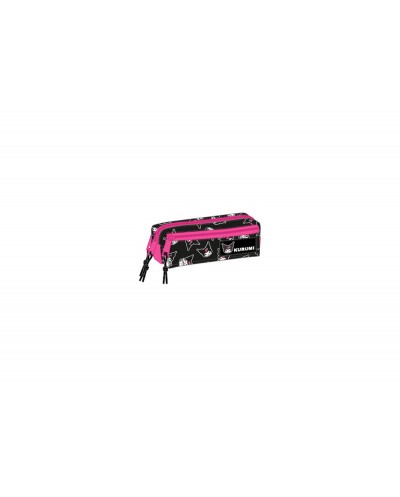 Bolso escolar portatodo safta triple pequeno con goma elastica 22cm kuromi 85x220x60 mm
