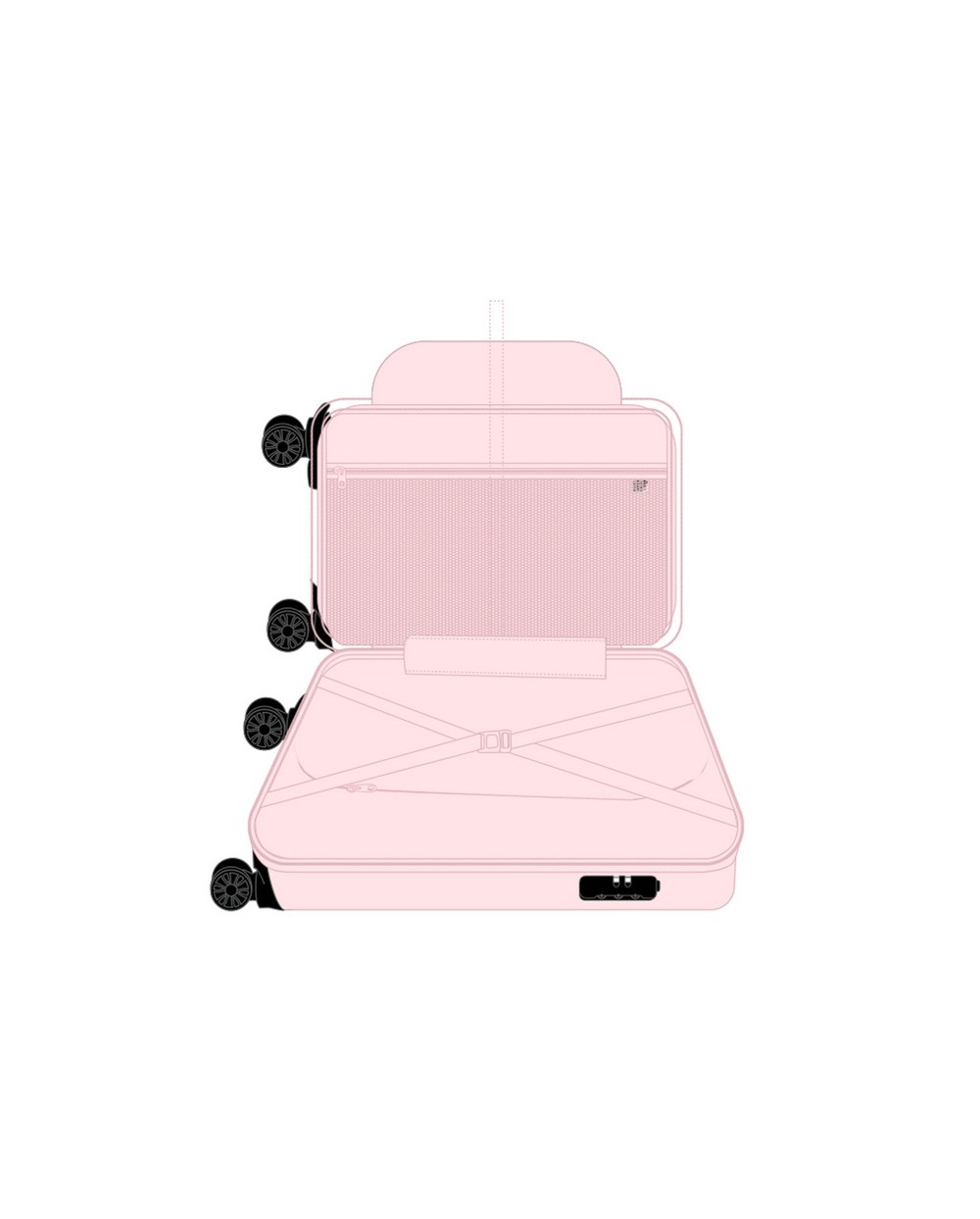 Trolley safta cabina 20 miffy flores 550x345x200 mm