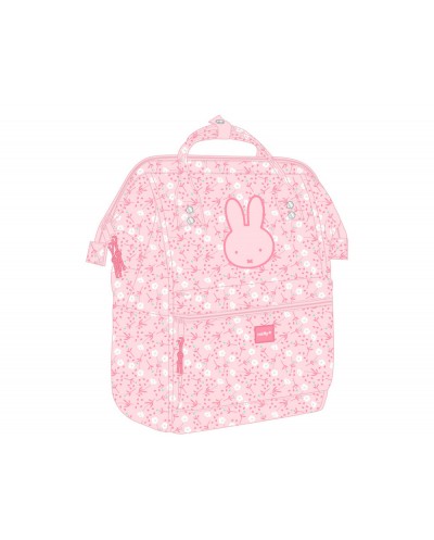 Mochila safta con asas para portatil 13 miffy flores 400x270x190 mm
