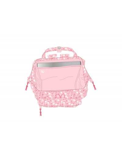 Mochila safta con asas para portatil 13 miffy flores 400x270x190 mm