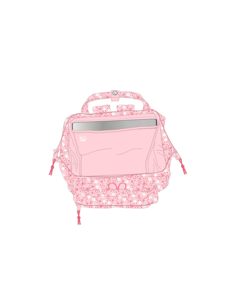 Mochila safta con asas para portatil 13 miffy flores 400x270x190 mm