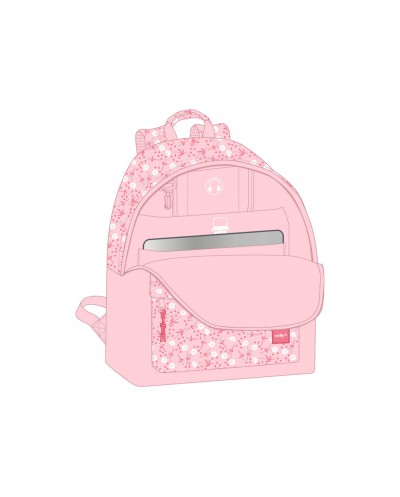 Mochila safta para portatil 141 miffy flores 410x310x160 mm