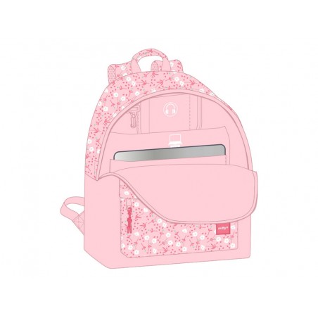 Mochila safta para portatil 141 miffy flores 410x310x160 mm