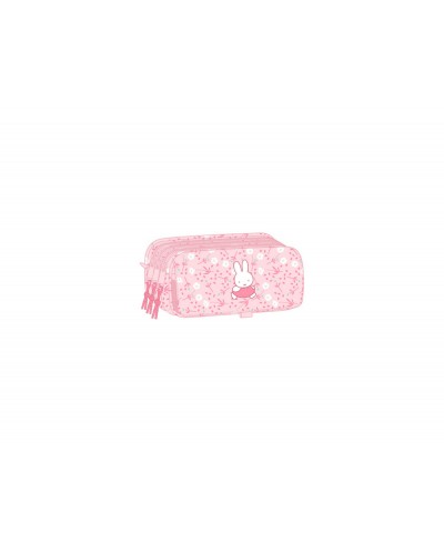 Bolso escolar portatodo safta triple big miffy flores 100x215x80 mm