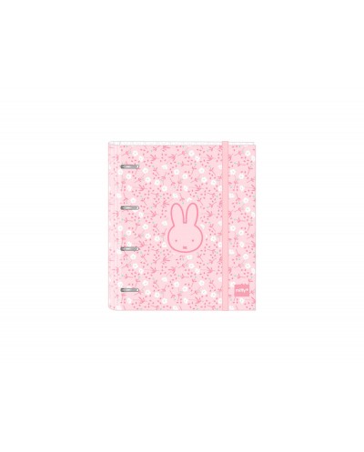 Carpeta safta 4 anillas de 35mm a4 con recambio 100h con goma y 5 separadores miffy flores