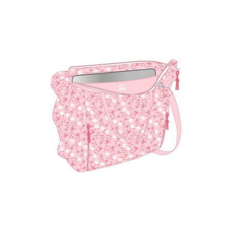 Bolso con bolsillo safta para portatil 141 miffy flores 310x400x170 mm
