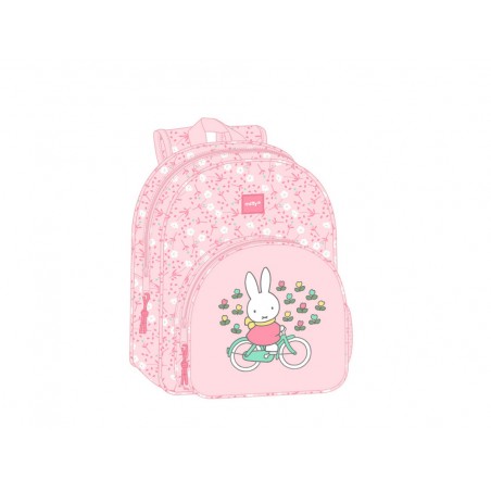 Mochila safta infantil adaptable a carro miffy flores 340x260x110 mm