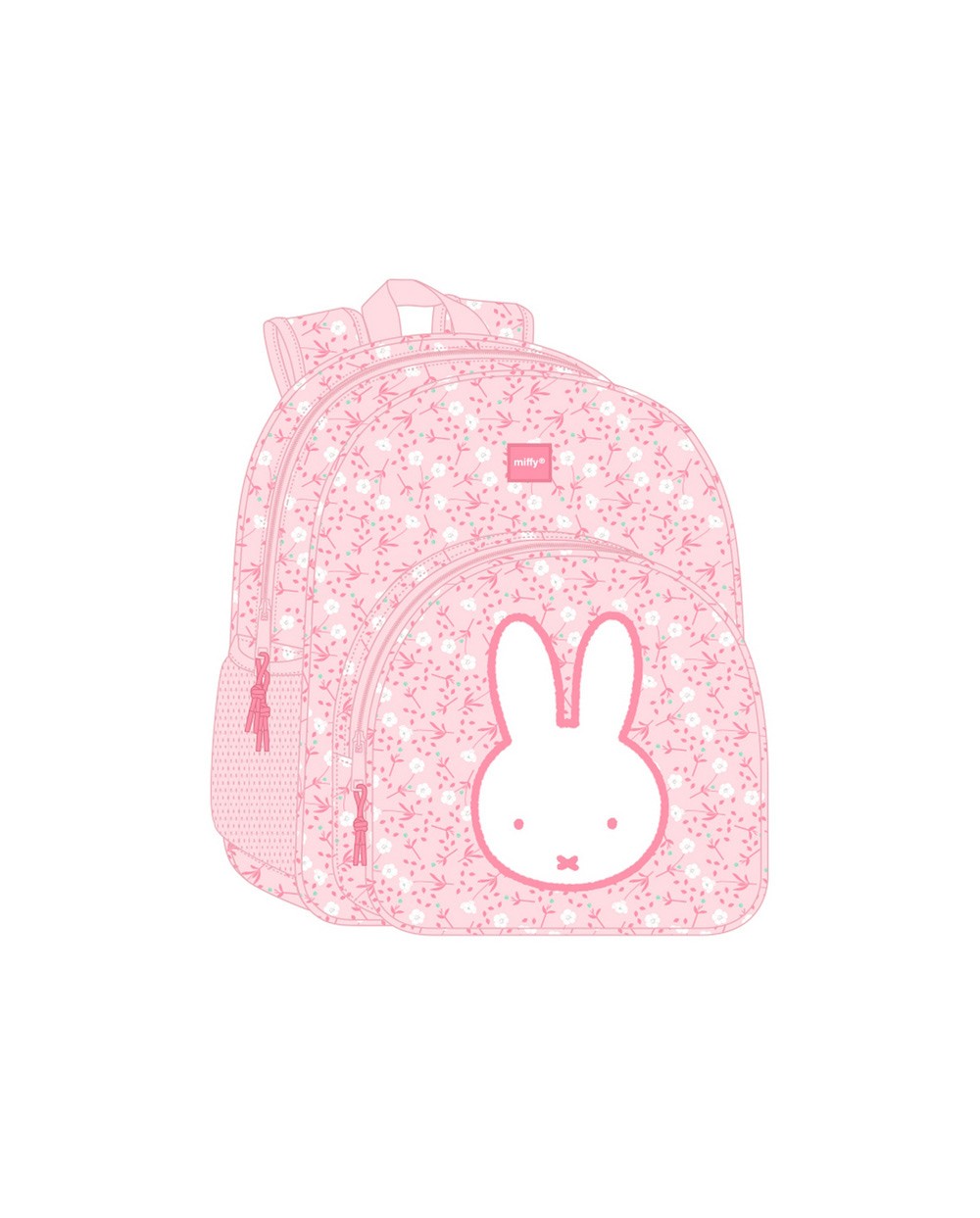 Mochila safta adaptable a carro miffy flores 420x330x140 mm