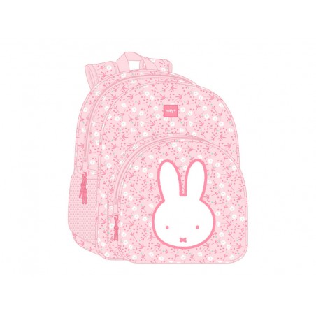 Mochila safta adaptable a carro miffy flores 420x330x140 mm