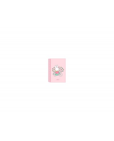 Cuaderno espiral safta a6 microperforado 120h 60gr cuadro 5mm tapa forrada miffy flores
