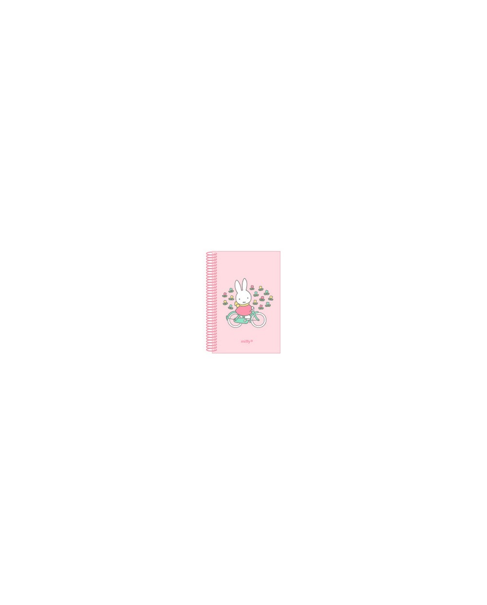 Cuaderno espiral safta a6 microperforado 120h 60gr cuadro 5mm tapa forrada miffy flores
