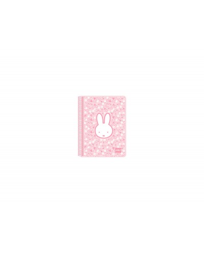 Cuaderno espiral safta cuarto 80h 60gr cuadro 4mm tapa extradura miffy flores