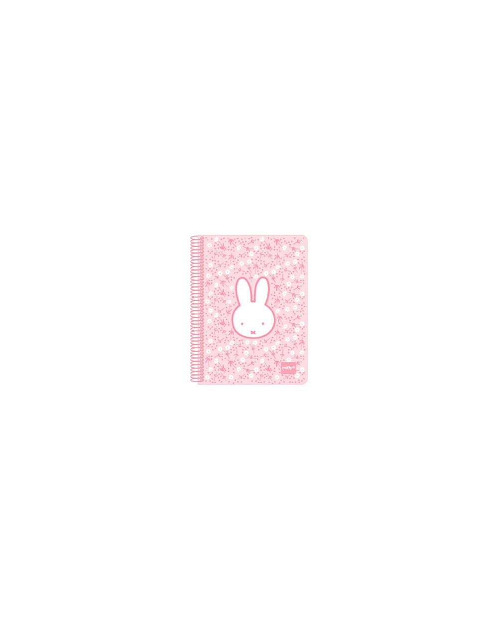 Cuaderno espiral safta cuarto 80h 60gr cuadro 4mm tapa extradura miffy flores
